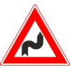 RVV Verkeersbord – J04 S-bocht eerst naar rechts