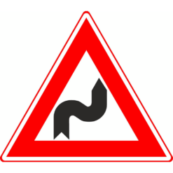 RVV Verkeersbord – J04 S-bocht eerst naar rechts