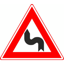 RVV Verkeersbord – J05 S-bocht eerst naar links
