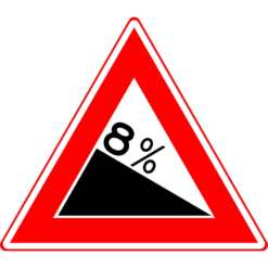 RVV Verkeersbord – J07 Gevaarlijke daling