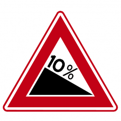 RVV Verkeersbord – J07 Gevaarlijke daling