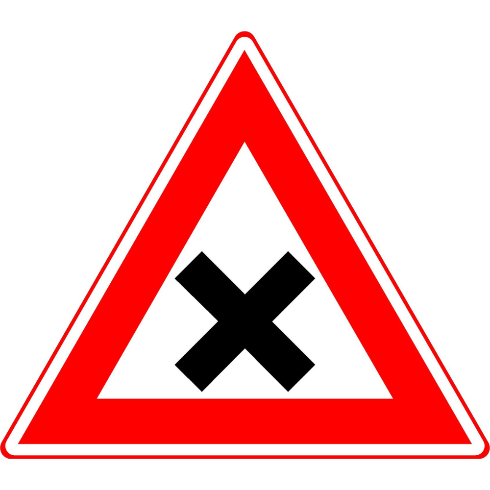 RVV Verkeersbord – J08 Gevaarlijk kruispunt