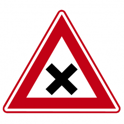 RVV Verkeersbord – J08 Gevaarlijk kruispunt