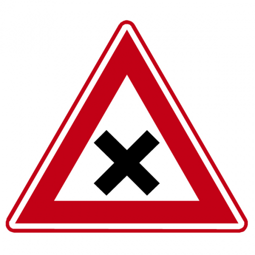RVV Verkeersbord – J08 Gevaarlijk kruispunt