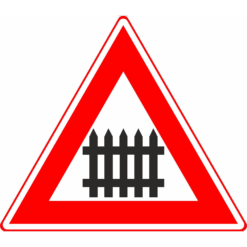 RVV Verkeersbord – J10 Vooraanduiding overweg met slagbomen