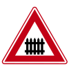 RVV Verkeersbord – J10 Vooraanduiding overweg met slagbomen