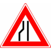 RVV Verkeersbord – J19 Vooraanduiding rijbaanversmalling links