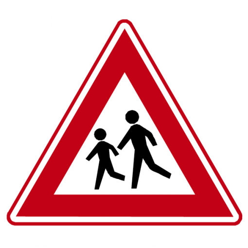 RVV Verkeersbord – J21 Vooraanduiding overstekende kinderen