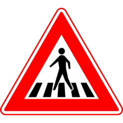 RVV Verkeersbord – J22 Vooraanduiding voetgangers-oversteekplaats