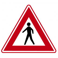 RVV Verkeersbord – J23 Vooraanduiding voetgangers-oversteekplaats
