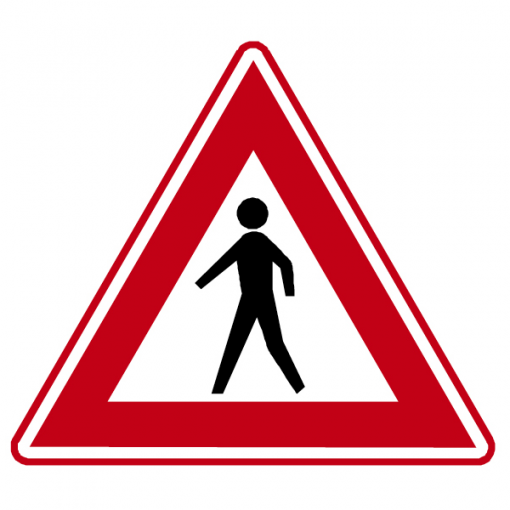 RVV Verkeersbord – J23 Vooraanduiding voetgangers-oversteekplaats
