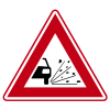 RVV Verkeersbord – J25 Vooraanduiding losliggende stenen
