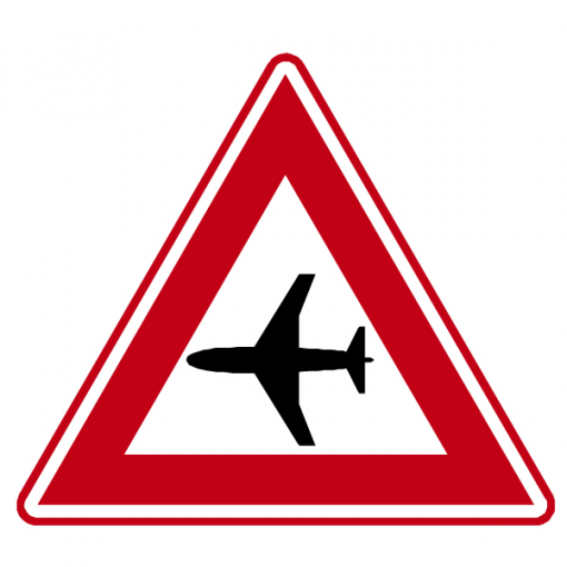 RVV Verkeersbord – J30 Vooraanduiding laagvliegende vliegtuigen