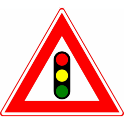 RVV Verkeersbord – J32 Vooraanduiding verkeerslichten