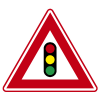 RVV Verkeersbord – J32 Vooraanduiding verkeerslichten