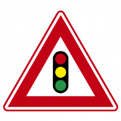 RVV Verkeersbord – J32 Vooraanduiding verkeerslichten