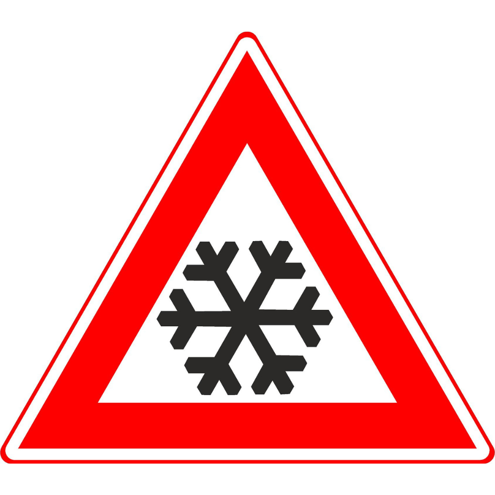 RVV Verkeersbord – J36 Vooraanduiding ijzel of sneeuw