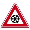 RVV Verkeersbord – J36 Vooraanduiding ijzel of sneeuw