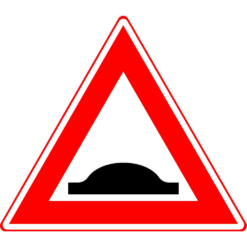 RVV Verkeersbord – J38 Vooraanduiding verkeersdrempel