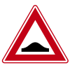 RVV Verkeersbord – J38 Vooraanduiding verkeersdrempel