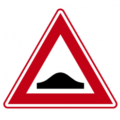 RVV Verkeersbord – J38 Vooraanduiding verkeersdrempel