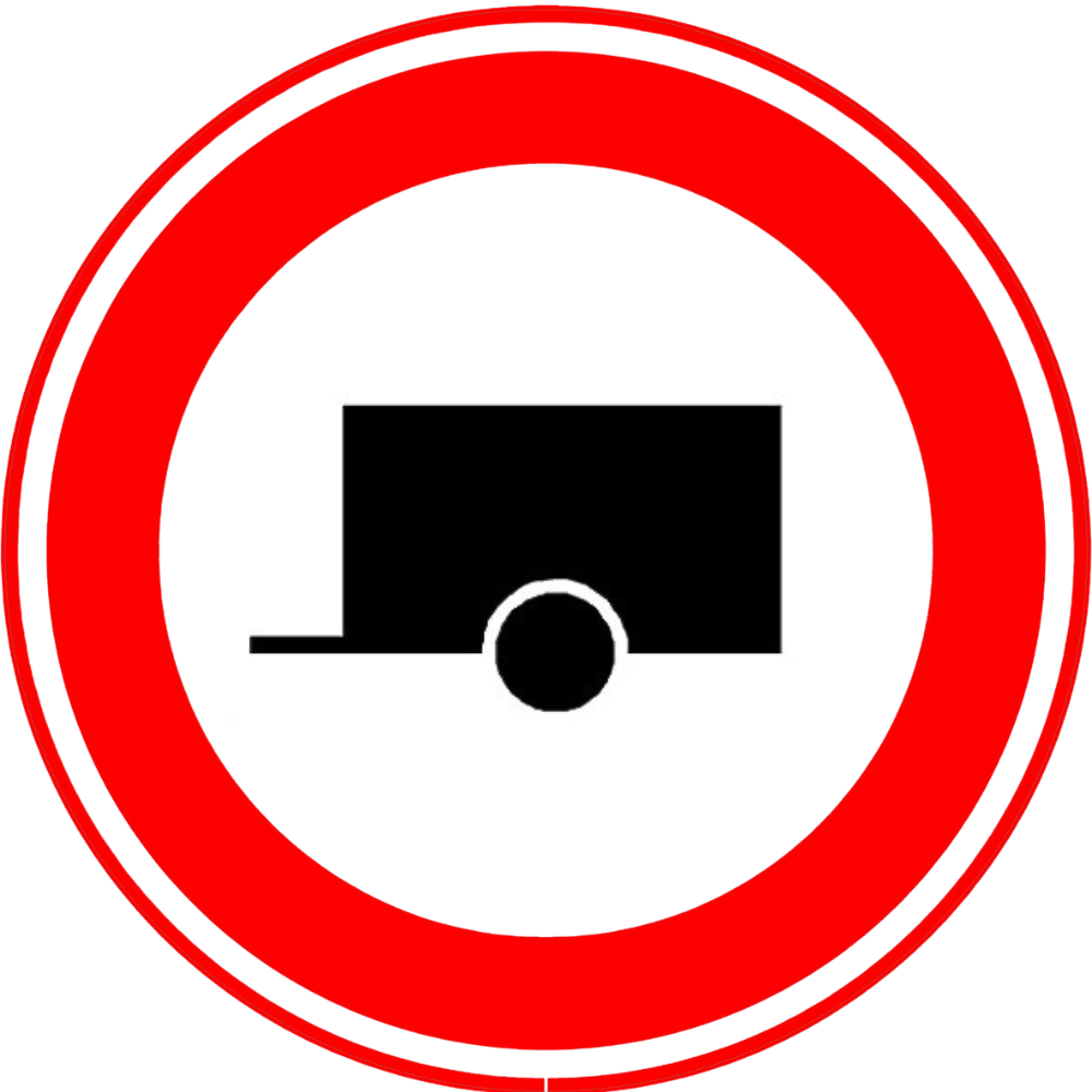 RVV Verkeersbord - C10 Verboden voor aanhangwagens