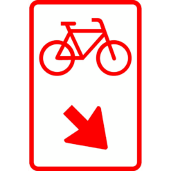 RVV Verkeersbord fiets verwisselen rijbaan