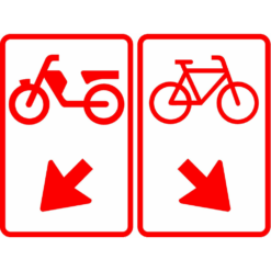 RVV Verkeersbord – D105 Verplichte rijrichting voor (Brom-)fietsers 