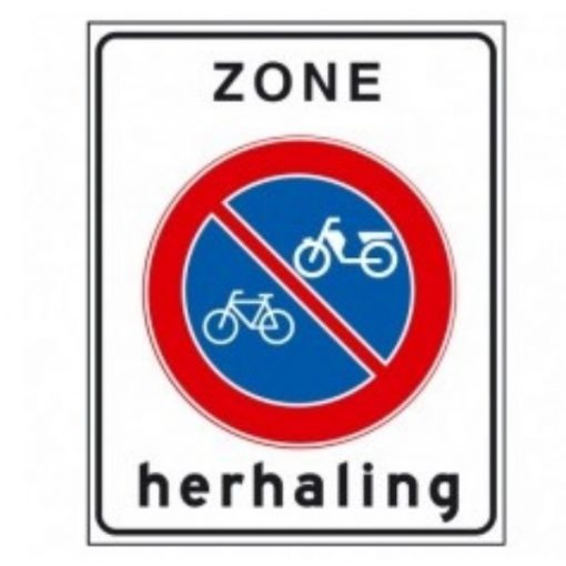 E03-ZB Herhaling parkeerverbod voor (brom-)fietsers