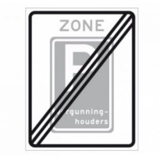 RVV Verkeersbord – E09-ZE Einde zone vergunninghouders
