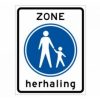 RVV Verkeersbord – G07-ZBH Herhaling start voetgangerszone