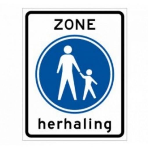 RVV Verkeersbord – G07-ZBH Herhaling start voetgangerszone