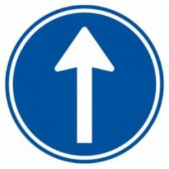 D04 Verplichte rijrichting rechtdoor