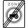 RVV Verkeersbord - C08-ZE einde geslotenverklaring voor tractors