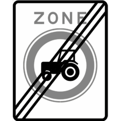 RVV Verkeersbord - C08-ZE einde geslotenverklaring voor tractors