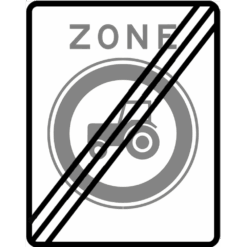 RVV Verkeersbord - C08-ZE einde geslotenverklaring voor tractors