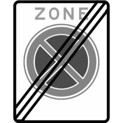 RVV Verkeersbord – E02-ZE Einde parkeerzone