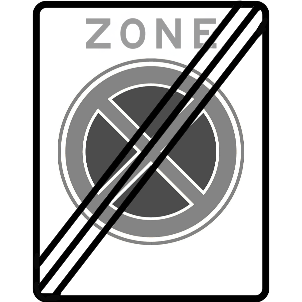 RVV Verkeersbord – E02-ZE Einde parkeerzone