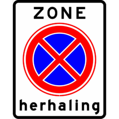 RVV Verkeersbord – E02-ZBH herhaling parkeerzone