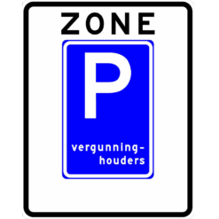 RVV Verkeersbord – E09-ZB Parkeerzone vergunninghouders