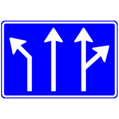 RVV Verkeersbord - L04-3 Pijlbord voorsorteren