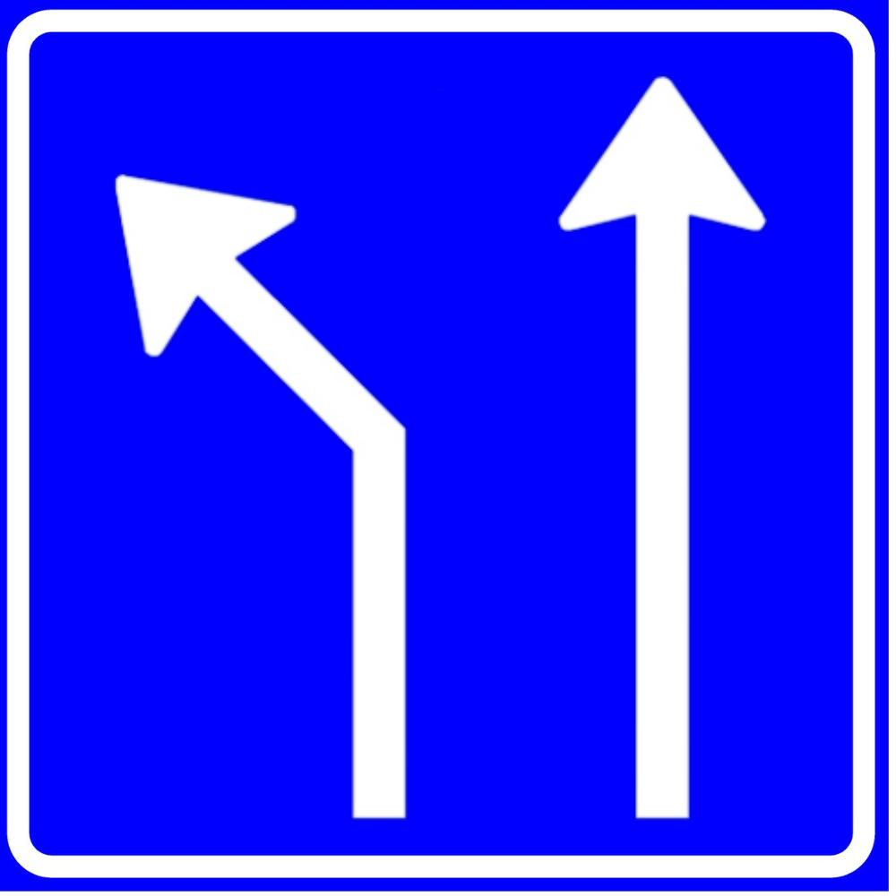 RVV Verkeersbord - L04-2 Pijlbord voorsorteren