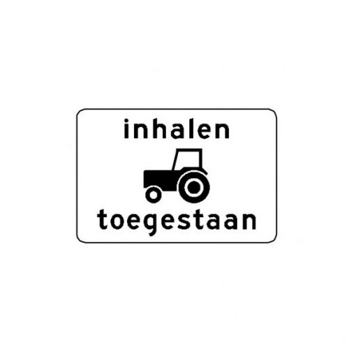 RVV Verkeersbord – OB101 Inhalen tractoren toegestaan.