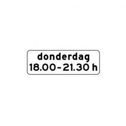 RVV Verkeersbord – OB203P Geldt alleen voor periode