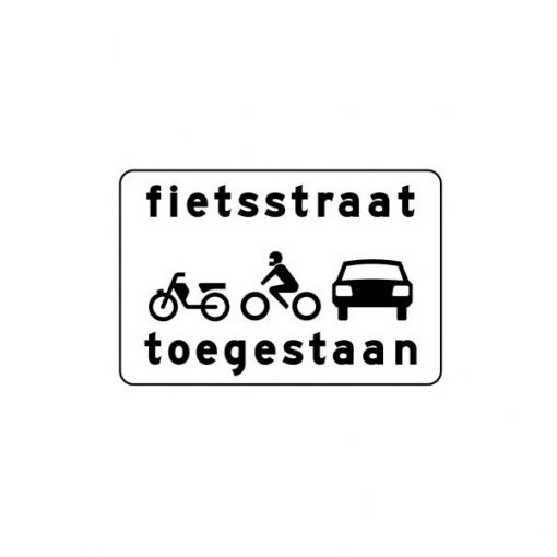 RVV Verkeersbord – OB312 fietsstraat toegestaan