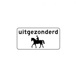 RVV Verkeersbord – OB51 Uitgezonderd ruiters