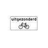RVV Verkeersbord – OB52 Uitgezonderd fietsers