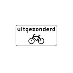 RVV Verkeersbord – OB52 Uitgezonderd fietsers
