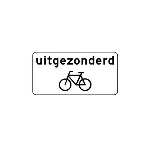RVV Verkeersbord – OB52 Uitgezonderd fietsers