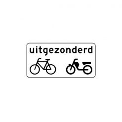 RVV Verkeersbord – OB54 Uitgezonderd (brom)fietsers
